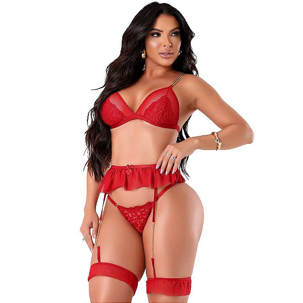 Conjunto Sensual Beijo Safado Tallyta