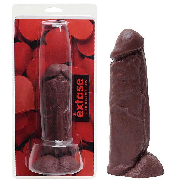 Pênis De Borracha Maciço 16,5 X 4,5cm êxtase