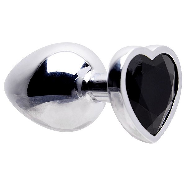 Plug Anal Aço Coração G 9 X 4cm Sexy Import