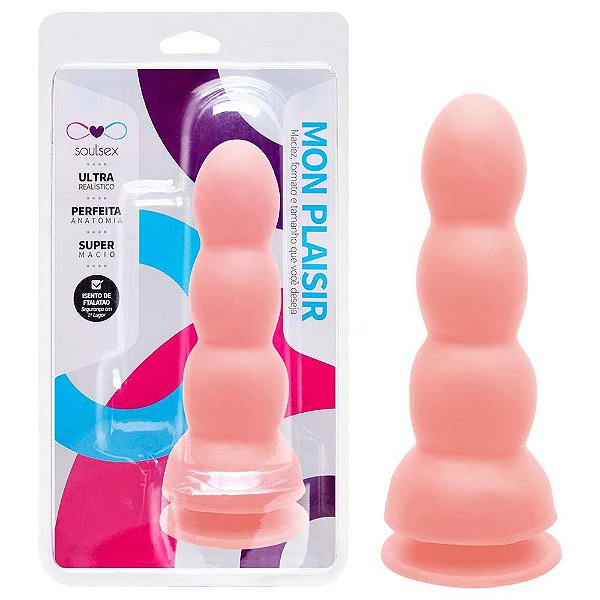 Plug Borracha Maciço Ventosa 17,5 X 5cm Soulsex