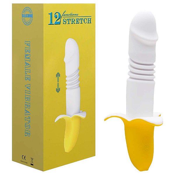 Vibrador Ponto G Banana 12 Modos Vai E Vem Vipmix