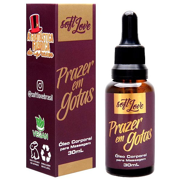 Prazer Em Gotas óleo Excitante Hot 30ml Soft Love