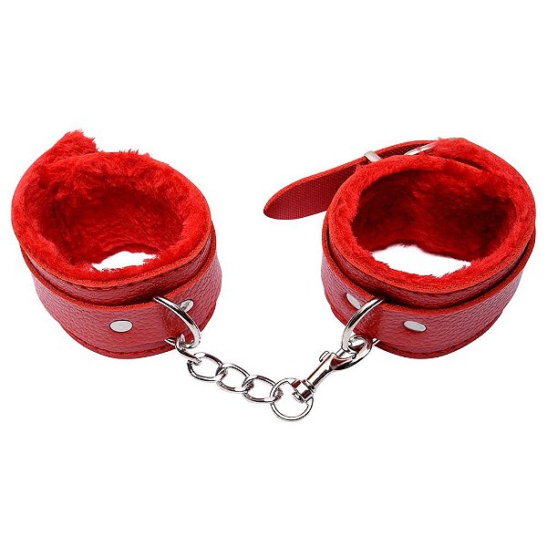 Algema Com Corrente E Fivelas Vermelha Sexy Import
