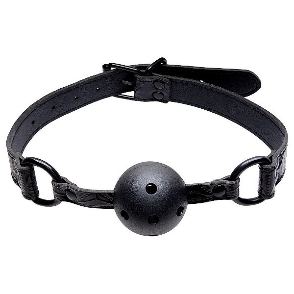 Mordaça Couro Com Bola Sexy Import