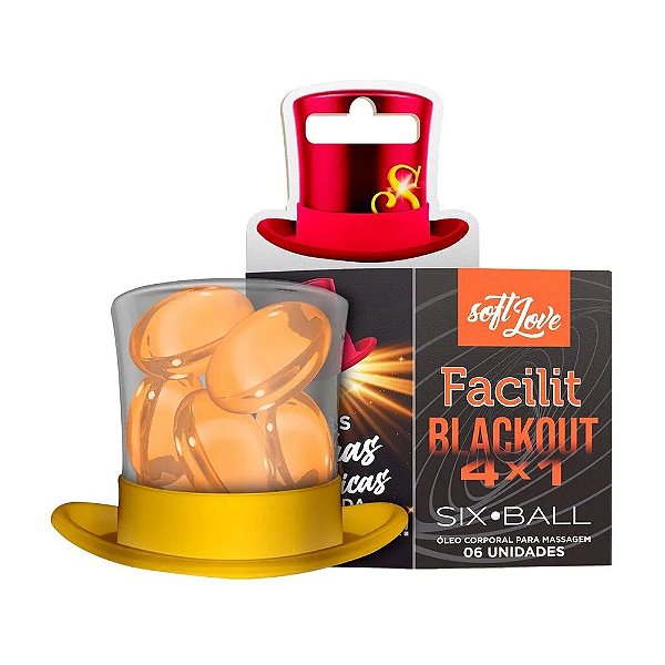 Six Ball Facilit Blackout Bolinha 6 Unidades Soft Love