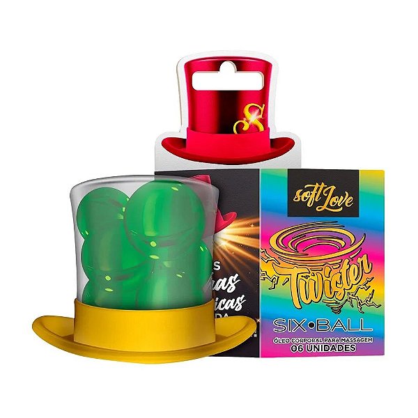 Six Ball Twister Bolinha Excitante 6 Unidades Soft Love