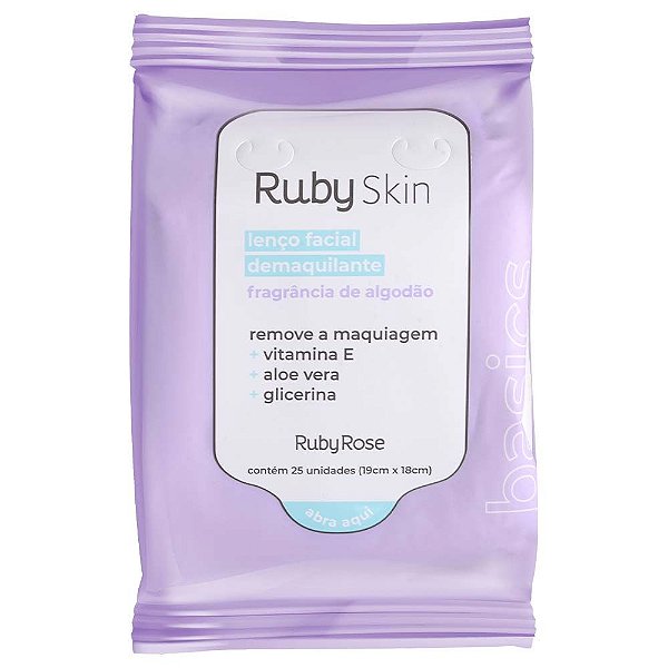 Lenço Demaquilante Ruby Skin Ruby Rose