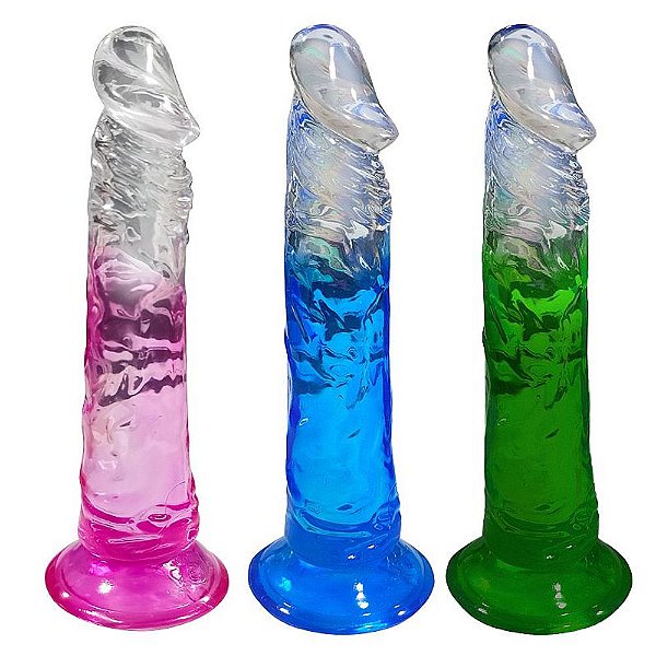 Pênis Realístico Transparente 18,5 X 3,5cm Sexy Import