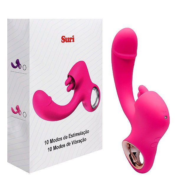 Vibrador Ponto G E Clitóris 10 Modos Suri Sexy Import