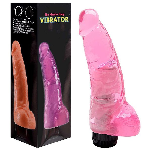 Pênis Com Escroto Vibrador 19 X 4,8cm Sexy Import