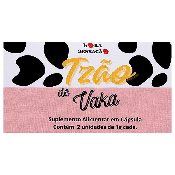 Tzão De Vaca Cápsulas Excitante Loka Sensação