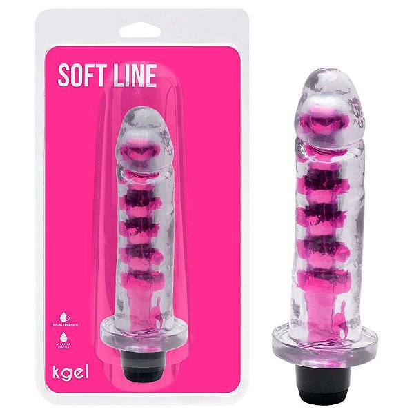Pênis Vibrador Jelly 15,5 X 3,7cm Multivelocidade Kgel