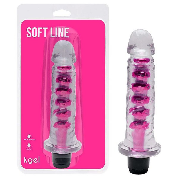Pênis Vibrador Jelly 17,5 X 3,8cm Multivelocidade Kgel