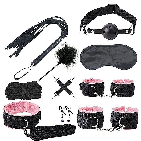 Kit Sado Black Wolf Rosa Bondage Sexy Import