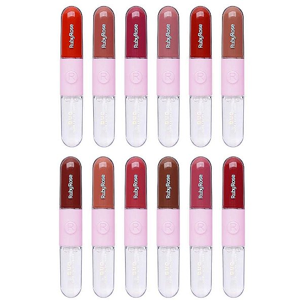 Batom Duo 2x1 Gloss E Batom Ruby Rose