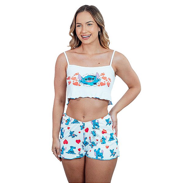 Pijama Virgínia Stitch Gota De Sonho