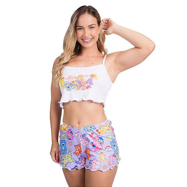 Pijama Virgínia Ursinhos Carinhosos Gota De Sonho