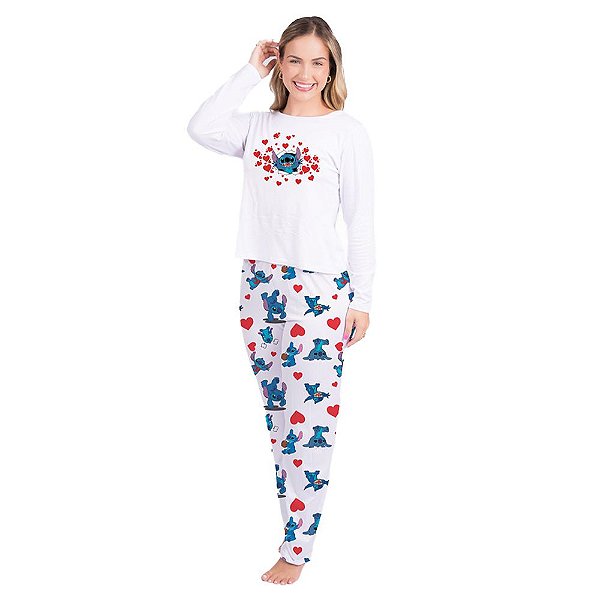 Pijama Longo Kaka Stitch Gota De Sonho