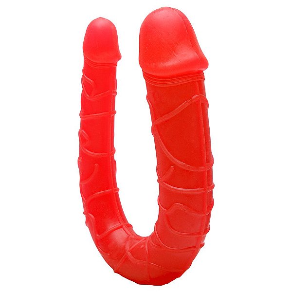 Pênis Duplo Maciço Boomerang Diversão Ao Cubo