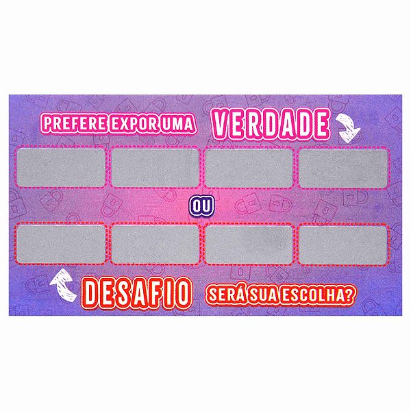 Raspadinha Verdade Desafio 10 Unidades Sensual Love