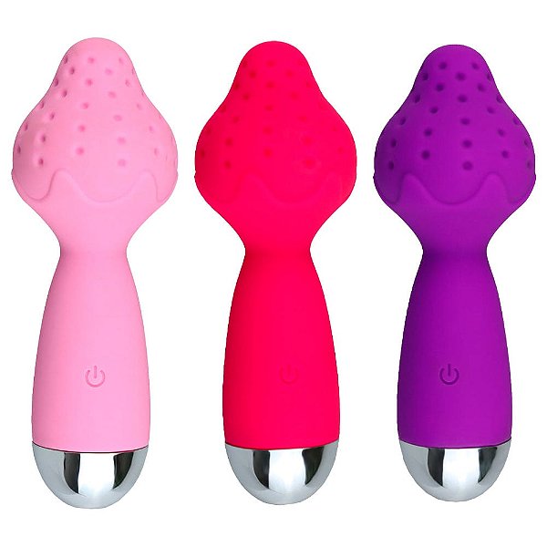 Mini Varinha Mágica Morango 10 Vibros Youvibe Vipmix