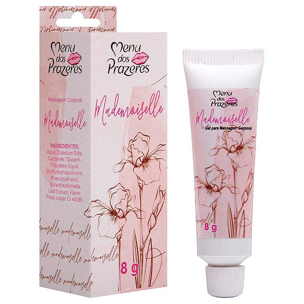 Mademoiselle Gel Vibrador 8g Menu Dos Prazeres