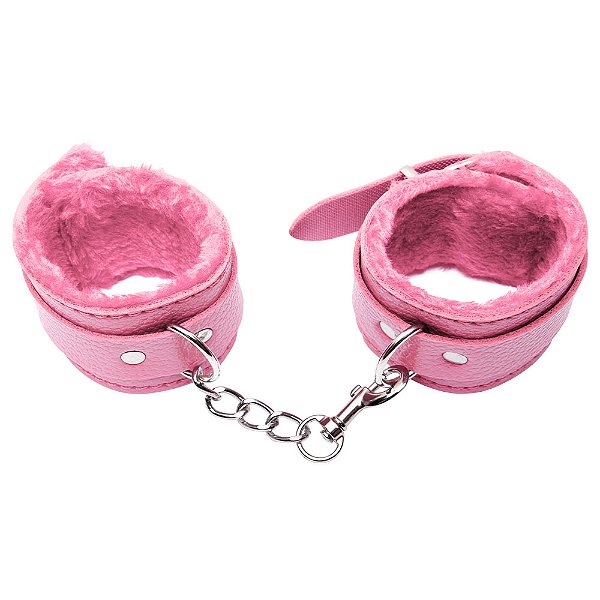 Algema Com Corrente E Fivelas Rosa Sexy Import