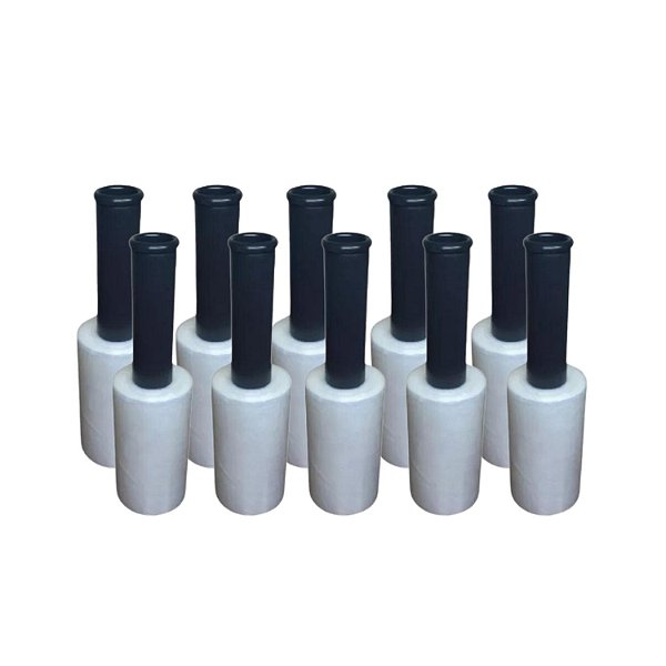 Kit 10 Rolos Filme Stretch Transparente Pequeno 10mm X 120mm