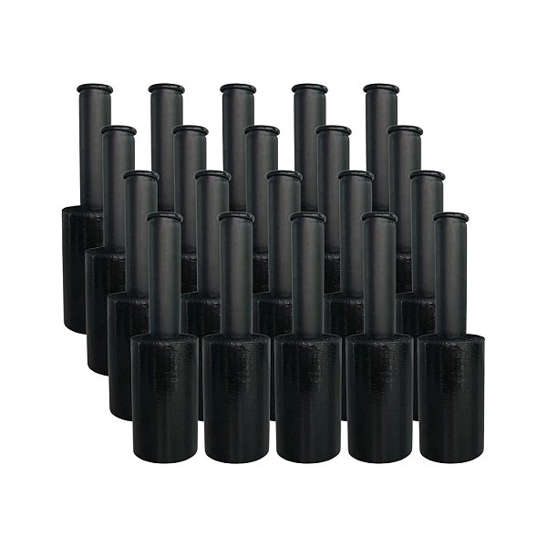 Kit 20 Rolos Filme Stretch Preto Pequeno 10mm x 120mm