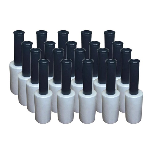 Kit 20 Rolos Filme Stretch Transparente Pequeno 10mm X 120mm