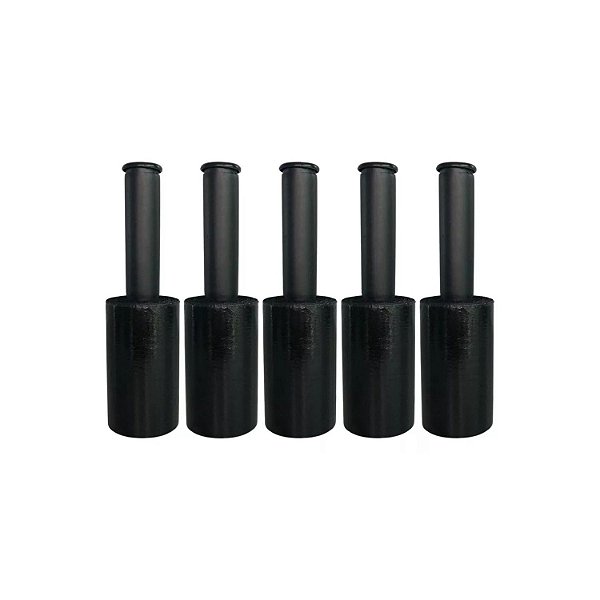 Kit 5 Rolos Filme Stretch Preto Pequeno 10mm x 120mm