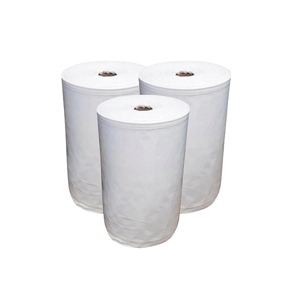 Kit com 3 Bobina Lona Plástica Leitosa Fina 4x20