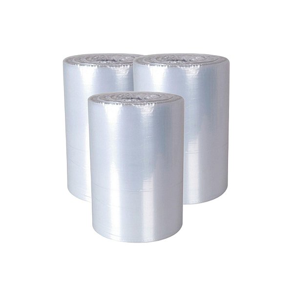 Kit com 3 Bobina Lona Plástica Semi Transparente FIna 4x20