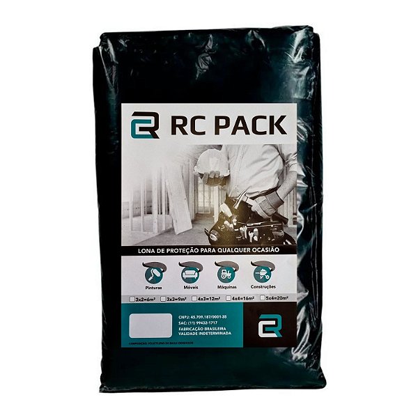 10 Lonas Plásticas Cortadas 6x4 Preta Fina