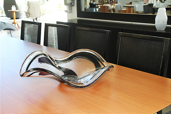 Centro de Mesa Onda em Cristal Murano - São Marcos