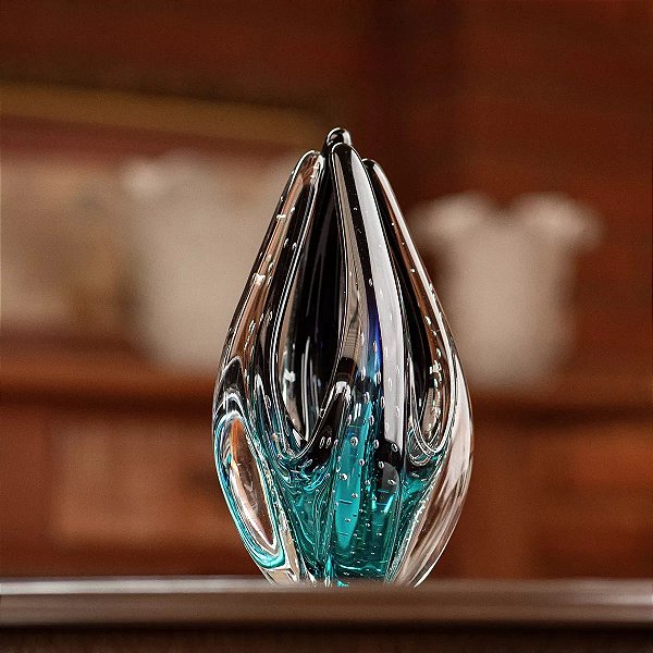 Escultura 4 Pontas em Cristal Murano - São Marcos 23 cm