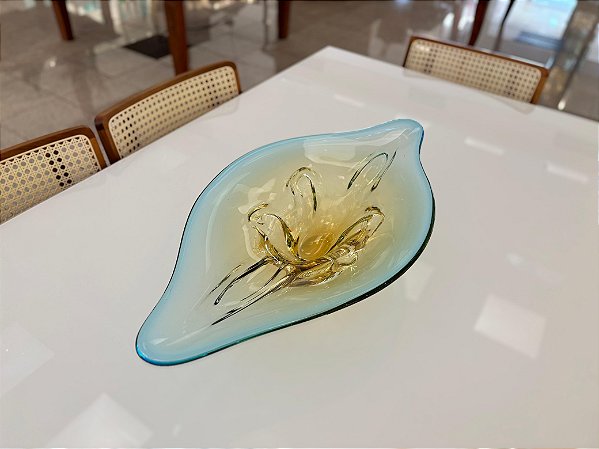 Centro de Mesa Canoa em Cristal Murano - São Marcos
