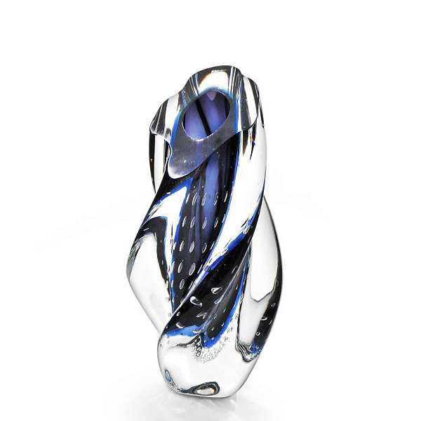 Vaso Espiral em Cristal Murano - São Marcos 28 cm