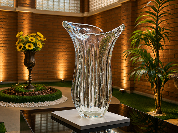 Vaso em Cristal Murano - São Marcos 20 cm