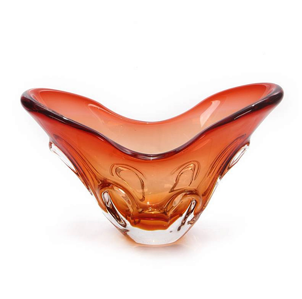 Cachepô Volo em Cristal Murano - São Marcos 29 cm
