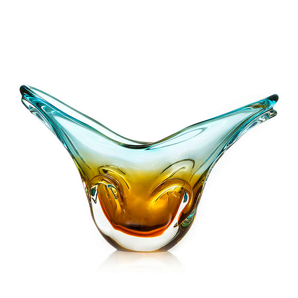 Cachepô Volo em Cristal Murano - São Marcos 29 cm