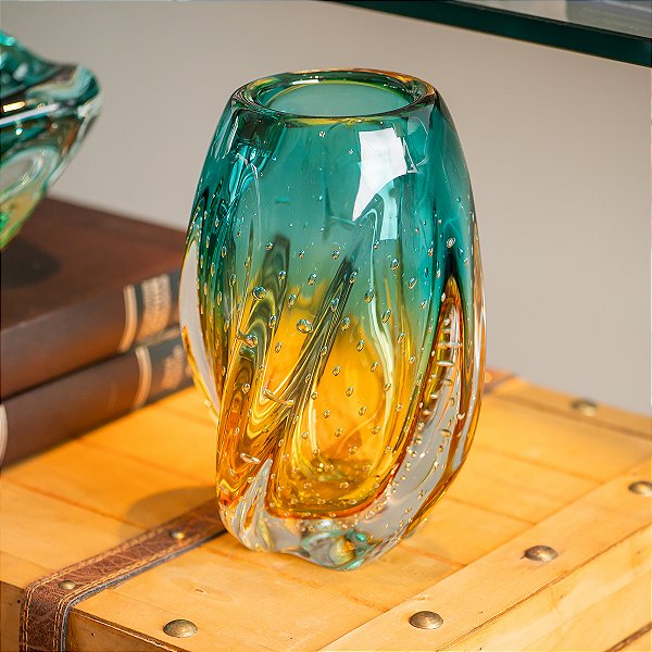 Vaso Marea em Cristal Murano - São Marcos 24 cm
