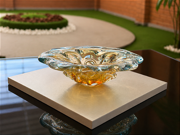 Centro de Mesa Calore em Cristal Murano - São Marcos 22 cm