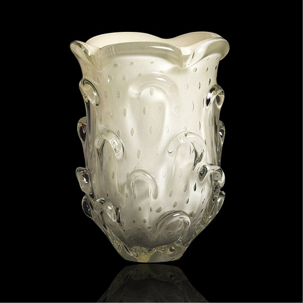 Vaso Laguna em Cristal Murano - São Marcos