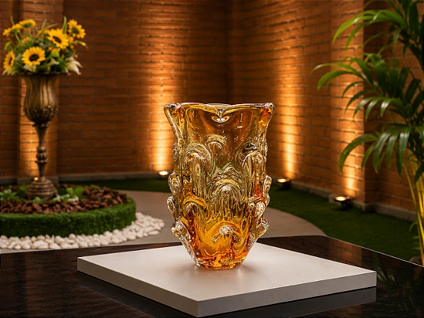 Vaso Mini Laguna em Cristal Murano - São Marcos
