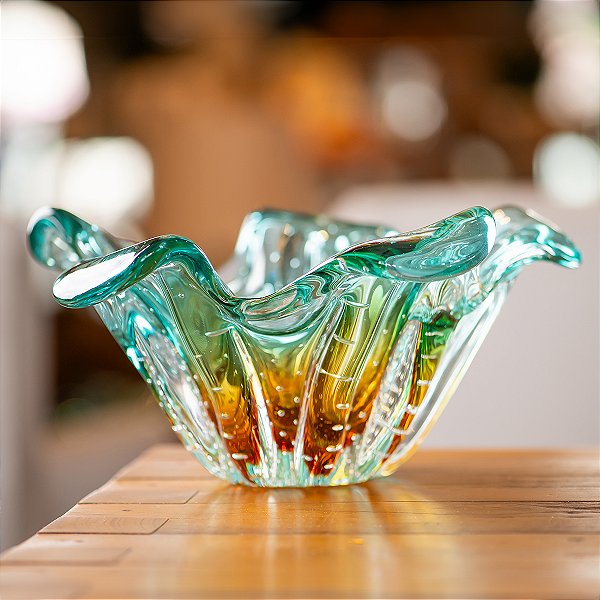 Centro de Mesa Arcatura em Cristal Murano - São Marcos 26 cm