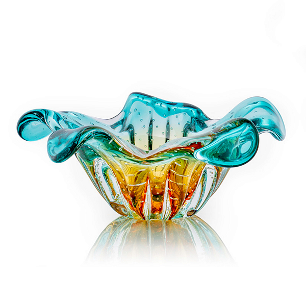 Centro de Mesa Arcatura em Cristal Murano - São Marcos 26 cm