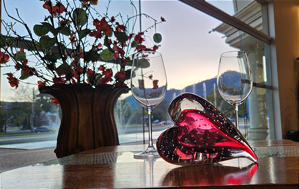 Coração Grande em Cristal Murano - São Marcos