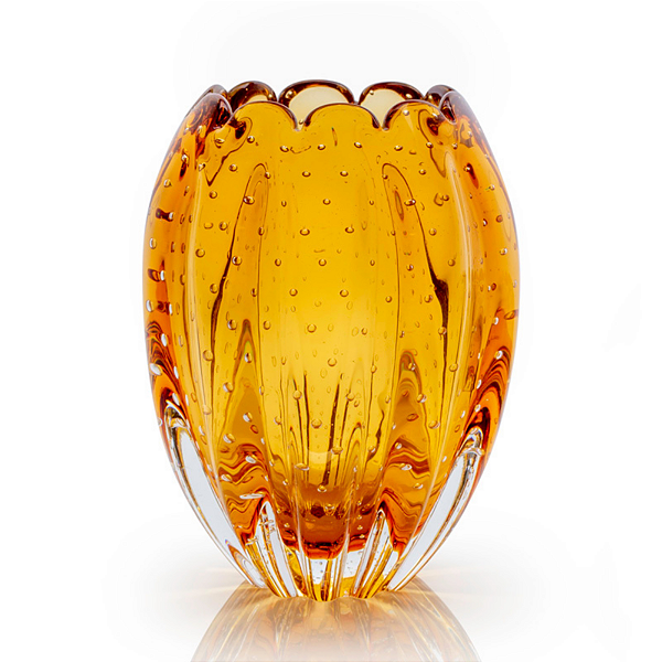 Vaso Flora em Cristal Murano - São Marcos