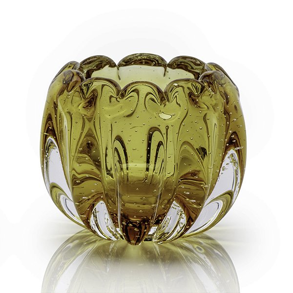 Cachepô Flora em Cristal Murano - São Marcos